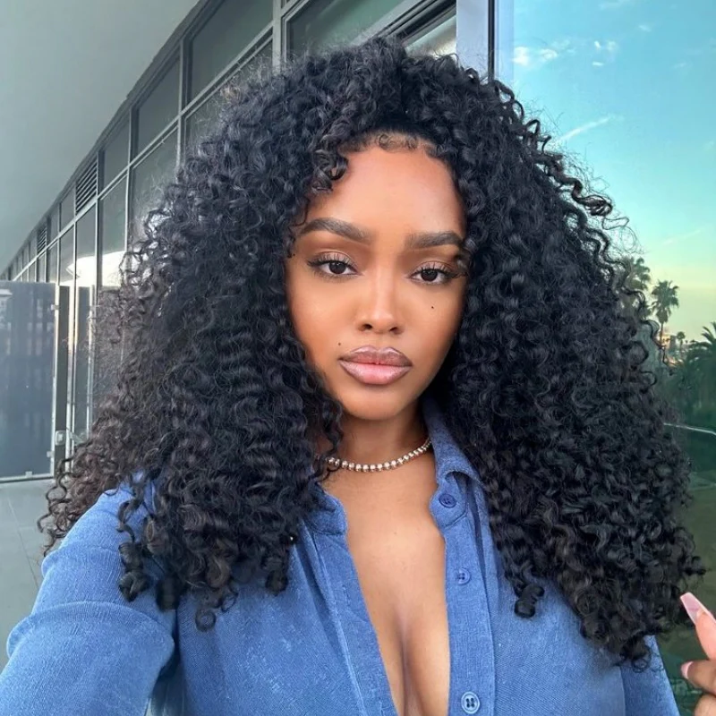 300% Density Luxury custom wigs Glueless 13x4 Full Lace Front  Curly Wigs Virgin Human Hair Transparent Lace Front Wig Super Double Drawn Level  - Amanda Hair - Image 8