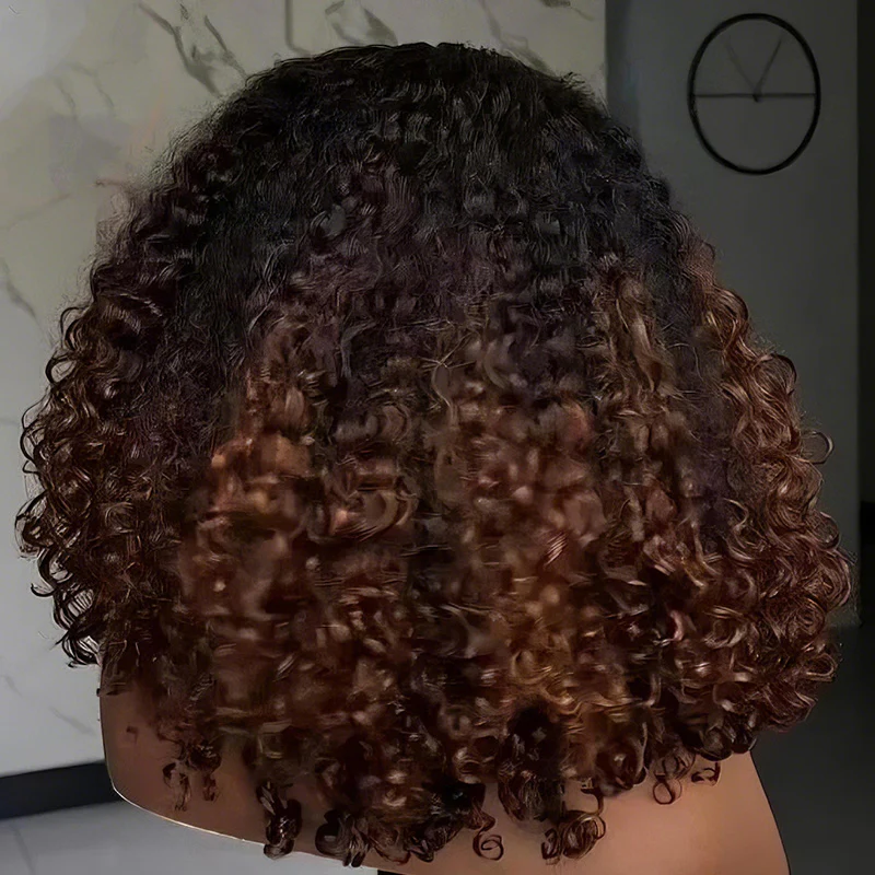 $100 Off | Amanda 7x5/13×6 HD Glueless Lace 300% Density Deep Curly Wig Ombre Color Flash Sale - Image 3