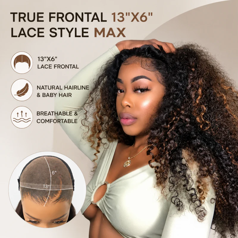 $100 Off | Amanda 7x5/13×6 HD Glueless Lace 300% Density Deep Curly Wig Ombre Color Flash Sale - Image 5