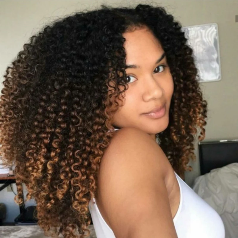 $100 Off | Amanda 7x5/13×6 HD Glueless Lace 300% Density Deep Curly Wig Ombre Color Flash Sale - Image 6