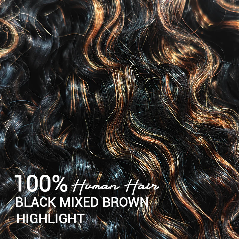 300% Density Brown Highlight Burmese Curly 13x6 Lace Front HD Transparent Lace Glueless Human Hair Wig - Image 15