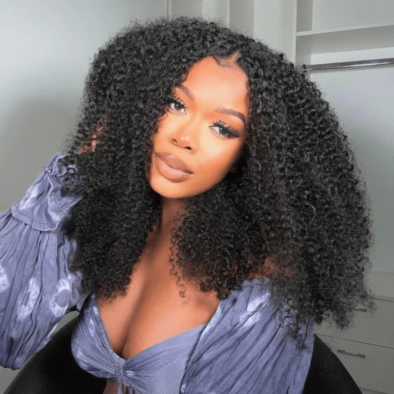 $99 Get 250% Density Kinky Curly 6x4 / 13x4 Lace Front Ready Go Human Hair Wig Flash Sale-Amanda Hair - Image 2