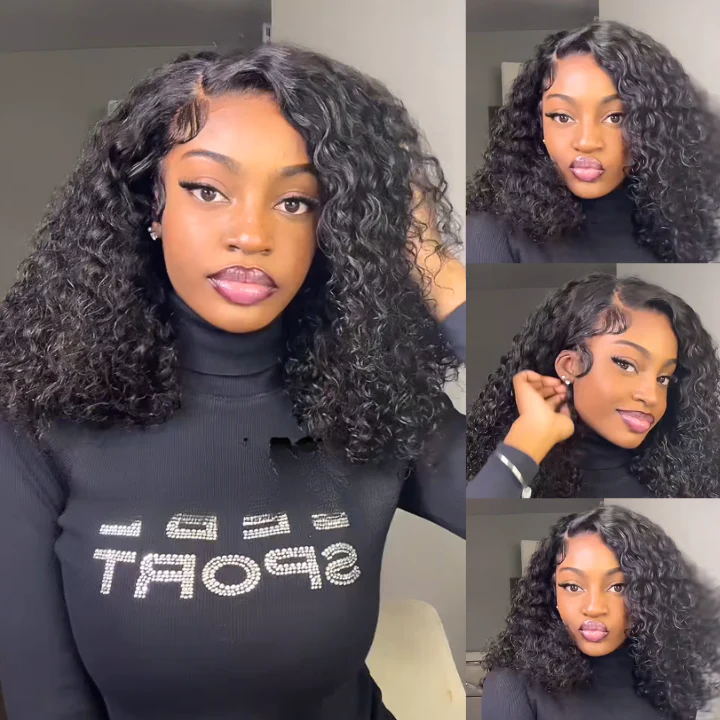 24H Fast Shipping | Glueless 13x4 Lace Frontal Afro Curly Human Hair Flash Sale (only for US orders) - Image 3