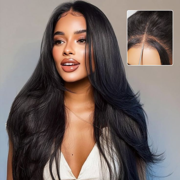 $119=28'' | 24H Fast Shipping Glueless Butterfly Layered Cut Yaki Straight Lace Front Wigs Flash Sale (only for US orders) - Image 3
