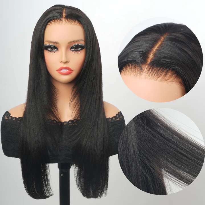 $119=28'' | 24H Fast Shipping Glueless Butterfly Layered Cut Yaki Straight Lace Front Wigs Flash Sale (only for US orders) - Image 4