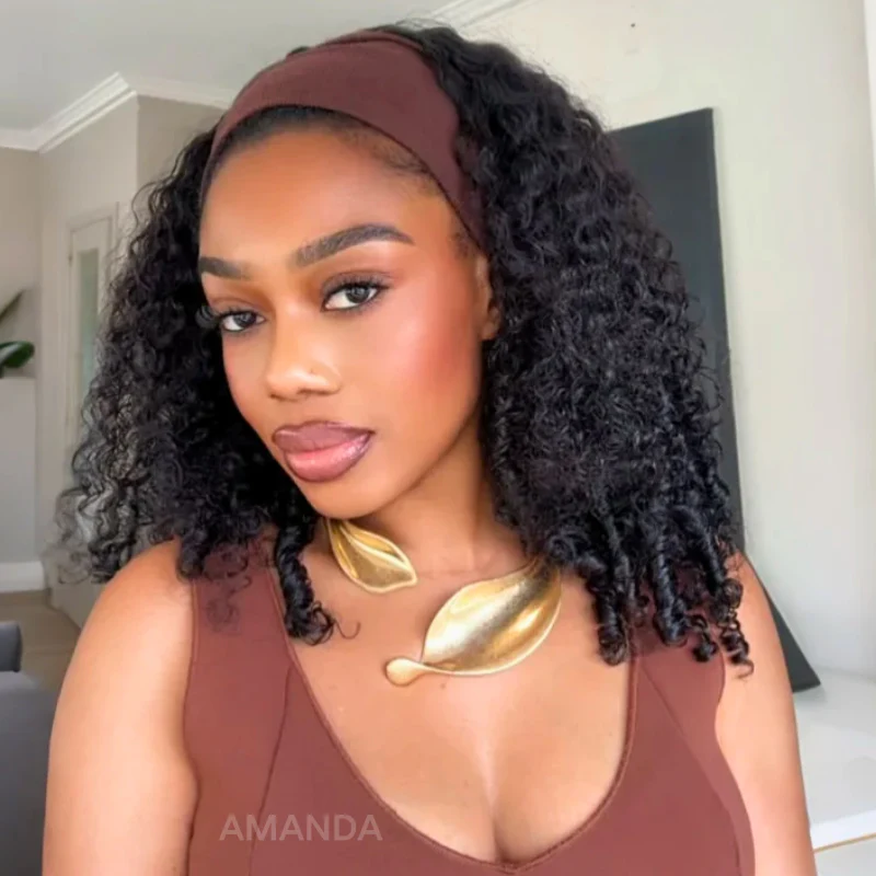 3 In 1 Half Wig Burmese Curly Spiral Curls End Glueless Flexible Fit Drawstring Put On And Go Flash Sale - Amanda Hair - Image 3