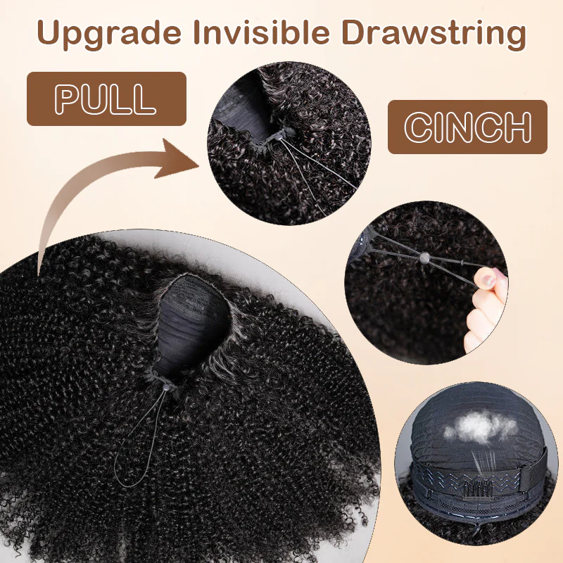 3 In 1 Half Wig Burmese Curly Spiral Curls End Glueless Flexible Fit Drawstring Put On And Go Flash Sale - Amanda Hair - Image 11
