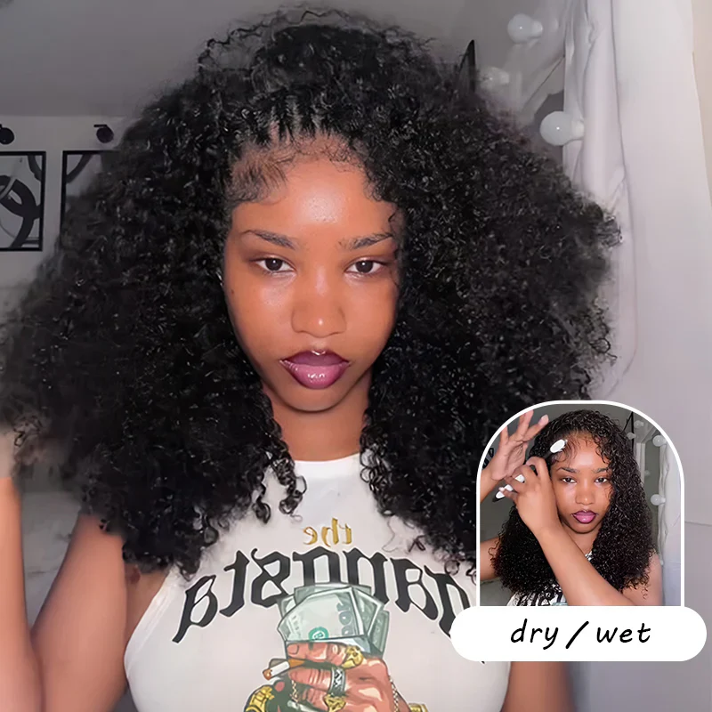 3 Wigs for $169 | 20" kinky Curly Half Wig + 16" Blonde Color 7×5 Glueless Lace Wig + 14" Straight Bob Lace Closure Wig Flash Sale - Image 2
