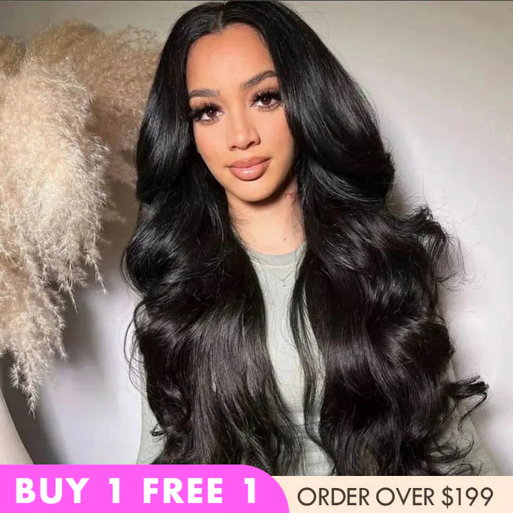 300% Ultra Dense Glueless Wig Loose Body Wave 6x4 Closure Clear Lace Pre Cut & Plucked & Bleached Ready to Go - Amanda Hair