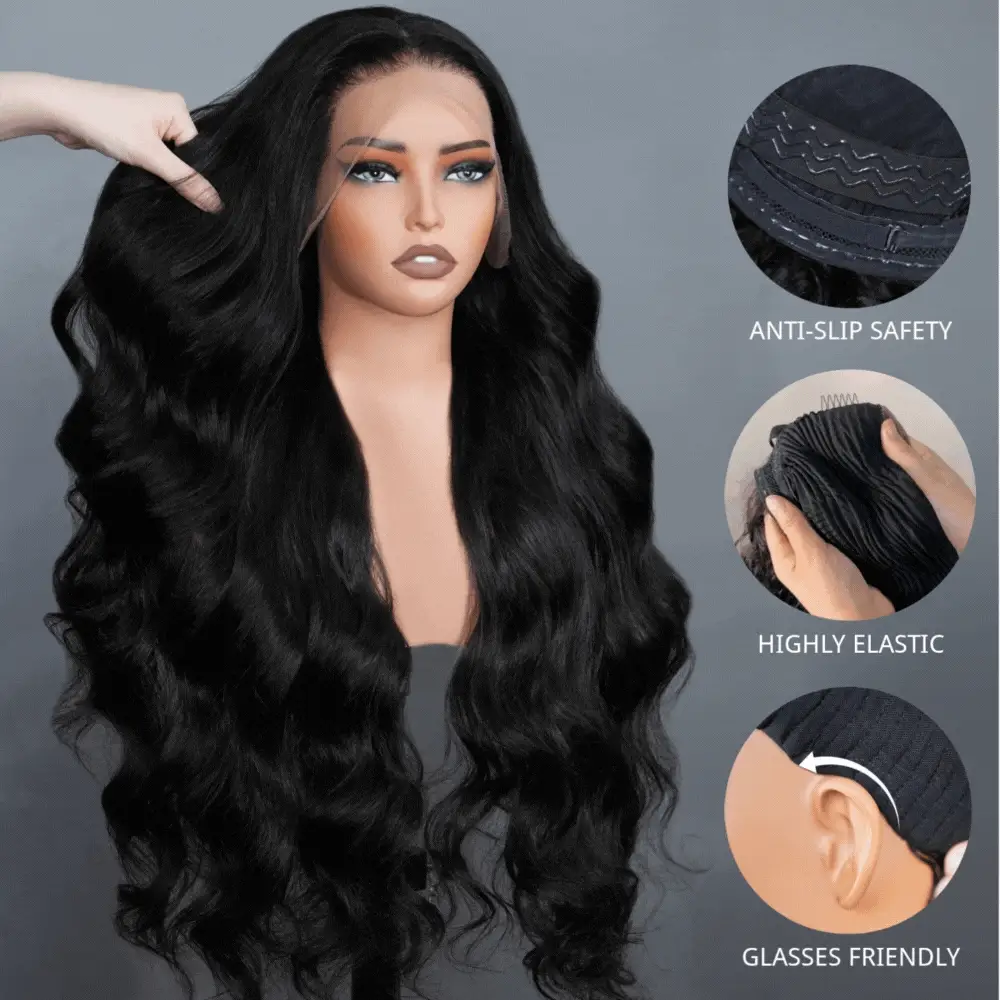 300% Ultra Dense Glueless Wig Loose Body Wave 6x4 Closure Clear Lace Pre Cut & Plucked & Bleached Ready to Go - Amanda Hair - Image 3