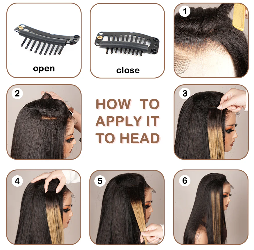 4pcs | 20 Inch Clip-In Human Hair Extension Blonde Ombre Color – Natural Blend Flash Sale - Image 4