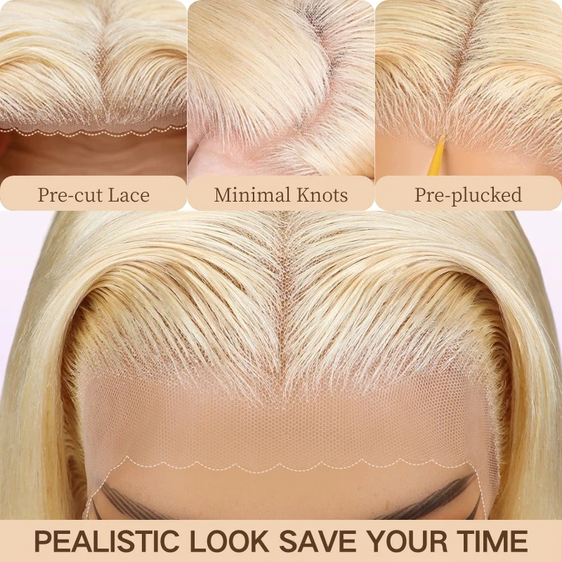 613 Blonde Body Wave And Deep Wave 13x4 HD Lace Wig Virgin Human Hair Wigs Pre-Plucked Hairline With Baby Hair-Amanda Hair - Image 9