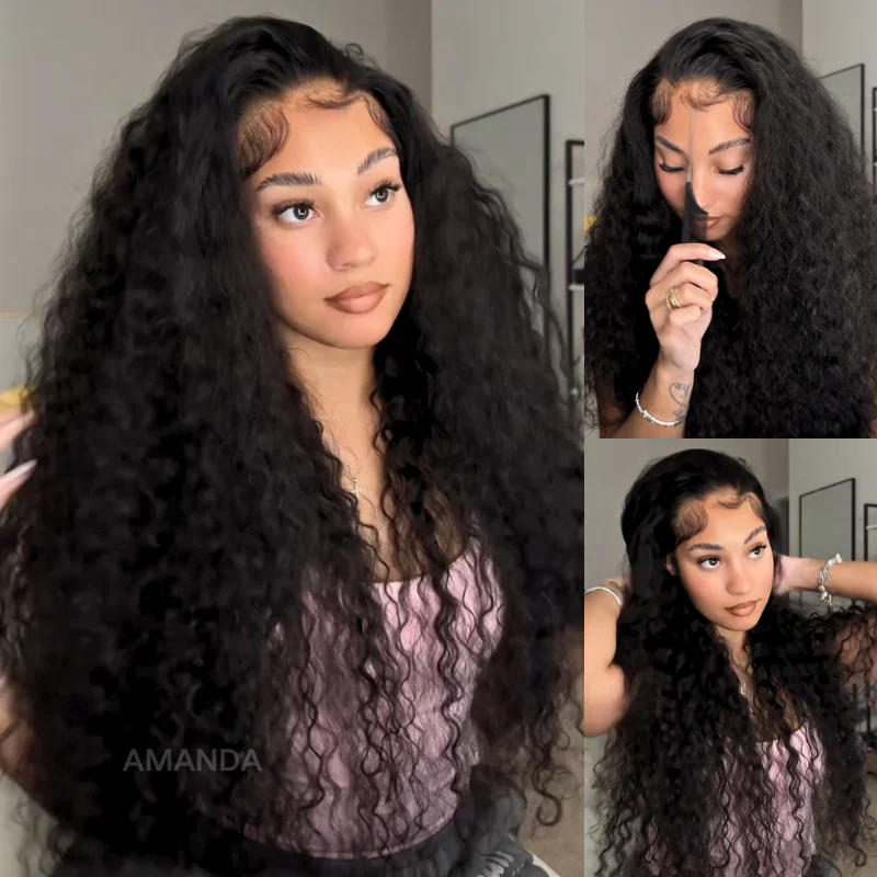 Add $10 for Extra Wig| Long Curly 7x5 Pre Cut Lace Wig Glueless HD Transparent Lace Wig Flash Sale