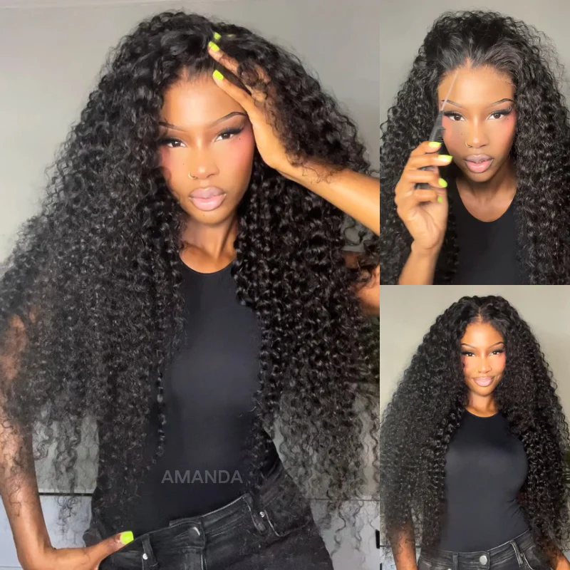 Add $10 for Extra Wig| Long Curly 7x5 Pre Cut Lace Wig Glueless HD Transparent Lace Wig Flash Sale - Image 4