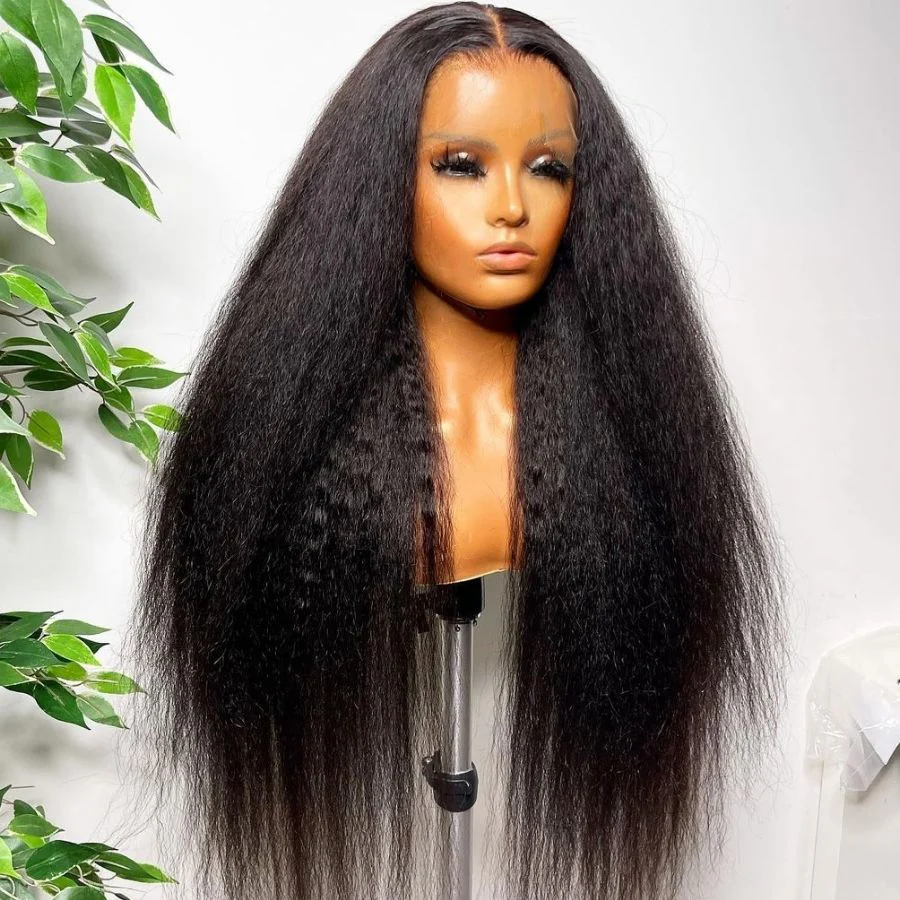 Amanda 7x5/13×6 HD Glueless Lace250% Density Kinky Straight Wig | Ombre Brown & Chocolate Brown - Image 7