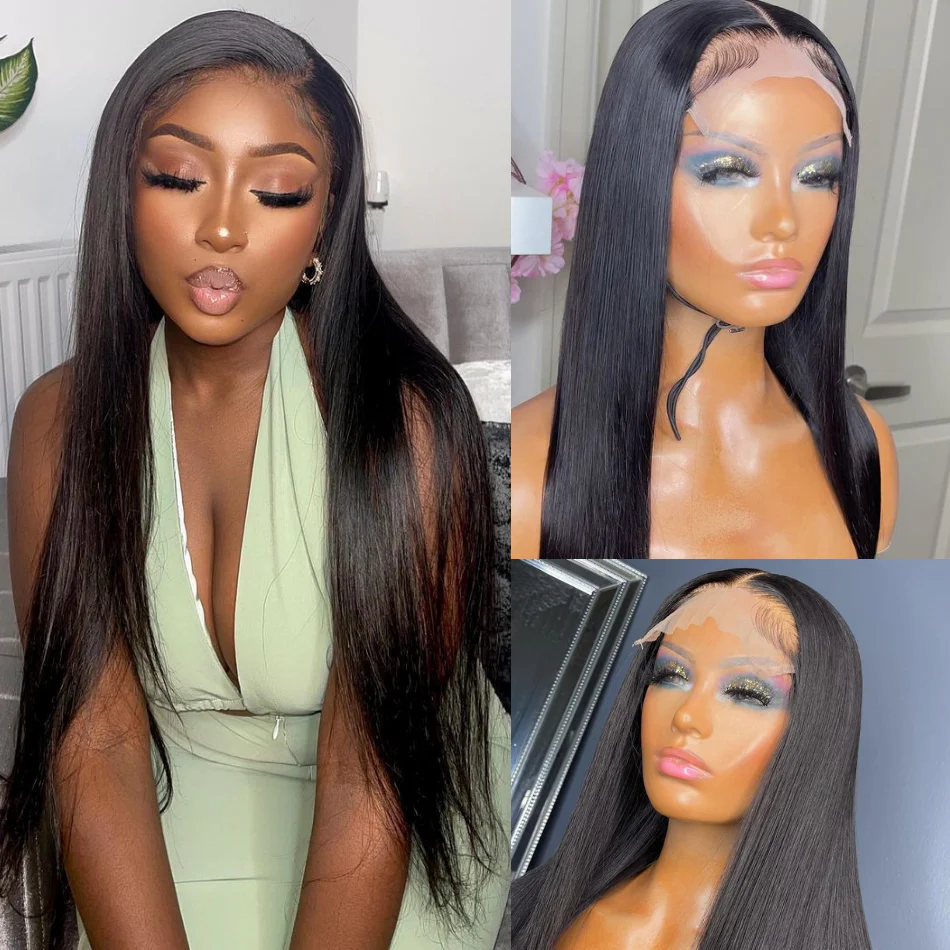 Straight Hair 4*4 Lace Closure Wig Pre Plucked Virgin Hair Closure Wigs-Amanda Hair