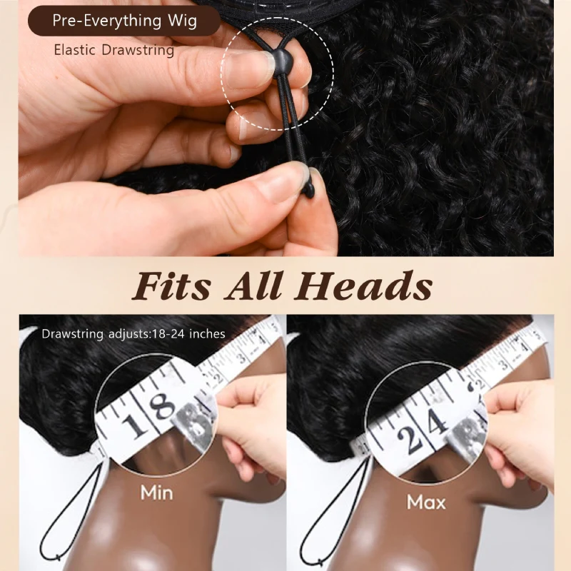 Pre-Everything Money Piece Highlight Deep Curly Glueless HD Lace Wig with Brown Roots - Image 9