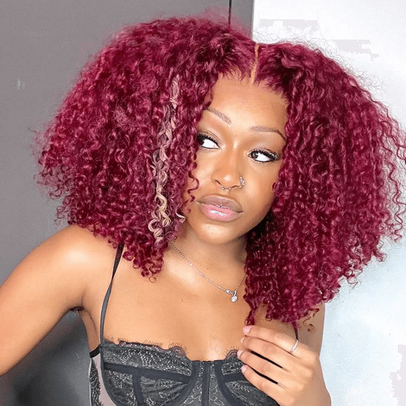 $99 Get 250% Density Kinky Curly 6x4 / 13x4 Lace Front Ready Go Human Hair Wig Flash Sale-Amanda Hair - Image 6