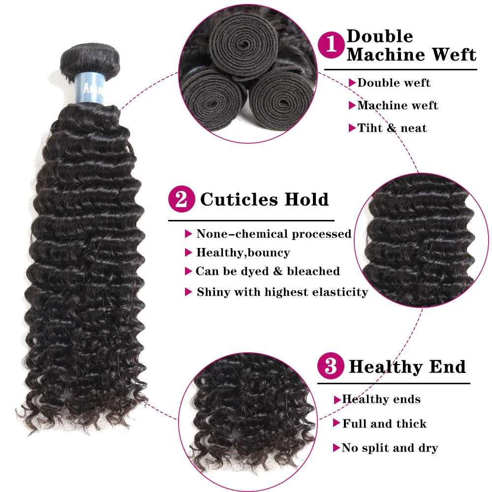Kinky Curly Wave Hair Bundles 100% Human Virgin Hair Curly Wave Hair - Amanda Hair - Image 6