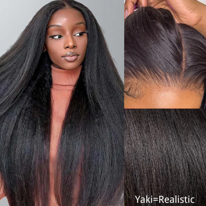 Kinky Straight 7x5 / 13x6 HD Transparent Lace Front Wigs 100% Human Virgin Hair For Women  -Amanda Hair - Image 2