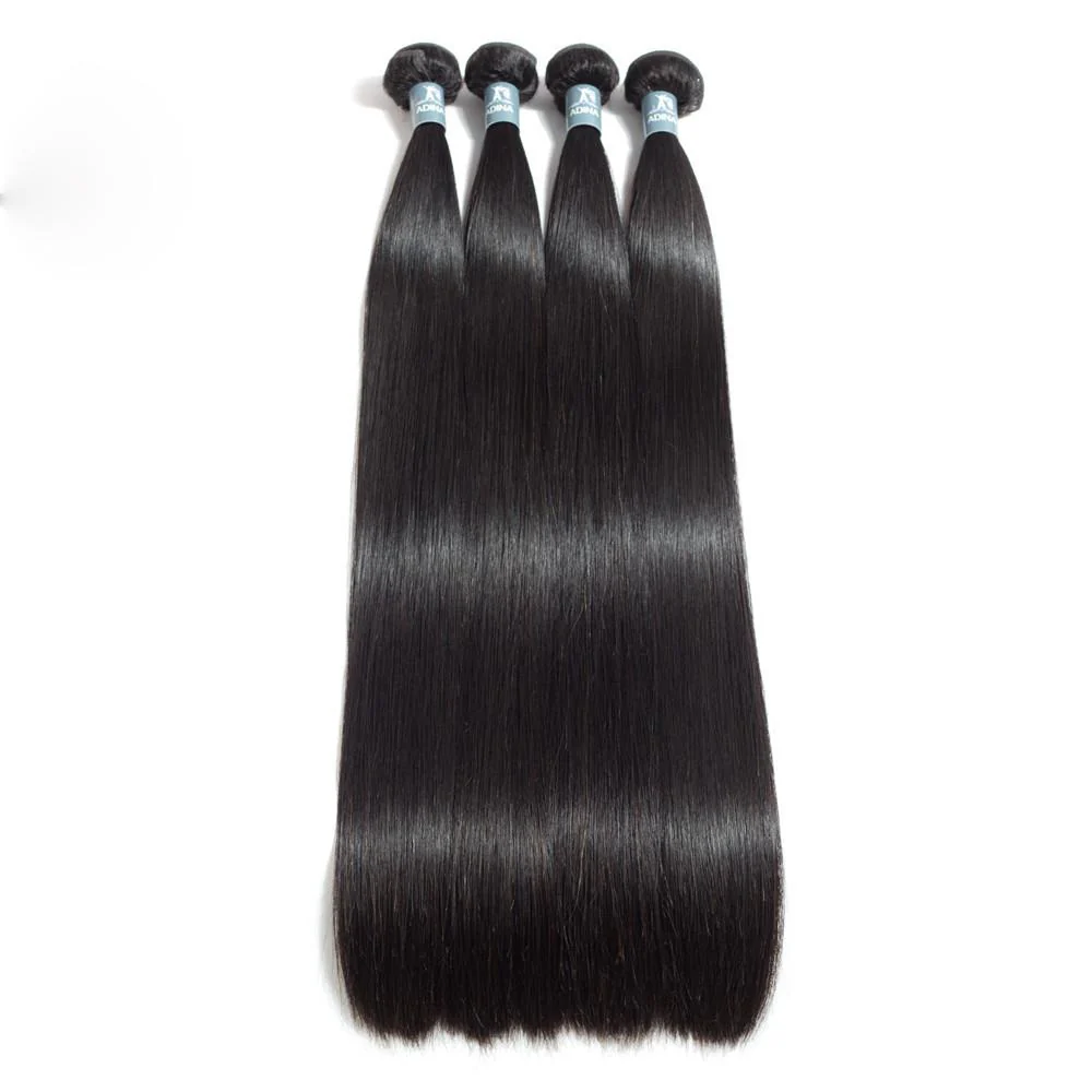 Amanda Peruvian Straight Hair 4 Bundles With 4*4 Lace Closure 9A Grade 100% Unprocessed Human Hair Hot Item - Image 2