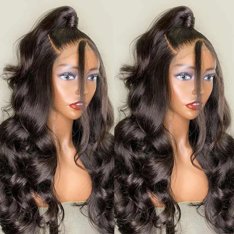 300% Density Bold Bounce Body Wave Hair 13*4 HD Transparent Lace Front Wigs Glueless Frontal Wig For Women-Amanda Hair - Image 2
