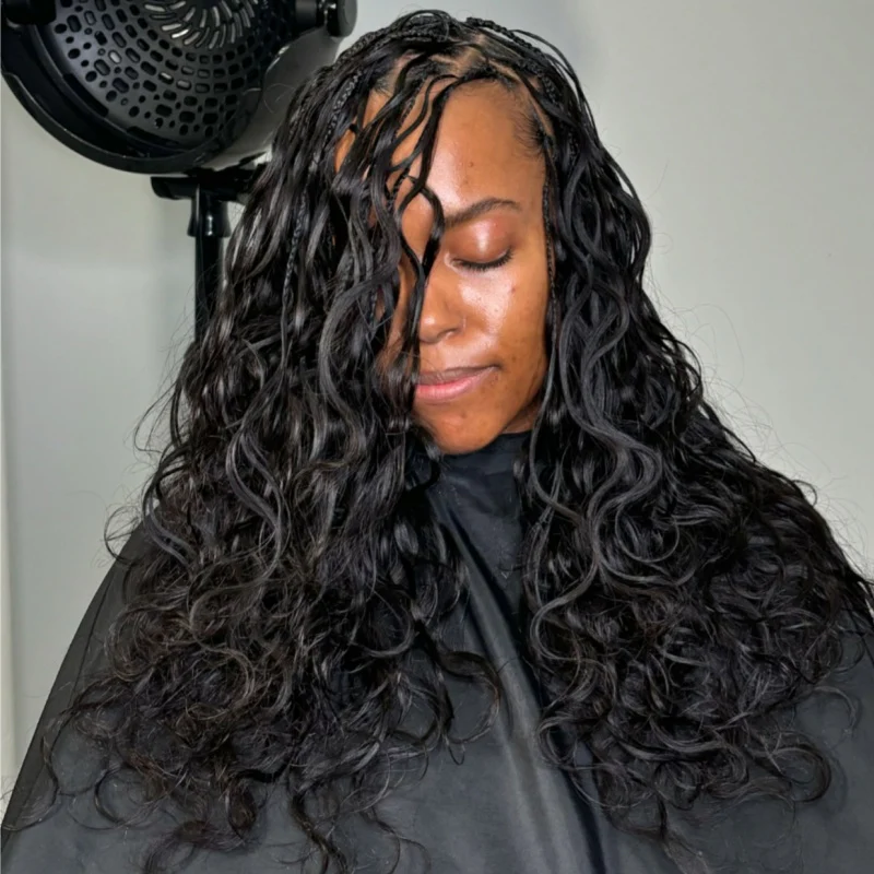 Feather Crochet Human Hair Bundles Water Wave / Body Wave for Boho Braids with Miracle Knots Flash Sale - Image 19