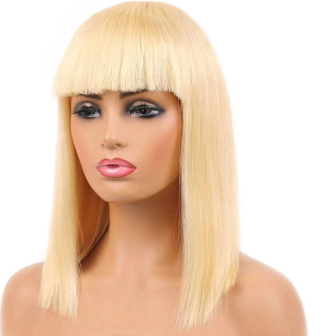 Bogo Flash Sale| 10" Bob Wig with Bangs+10" #613 Color Bob Wig - Image 4