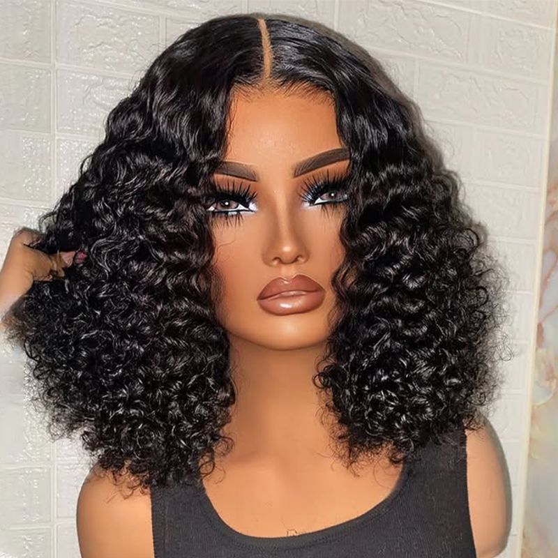 Bogo Flash Sale| 14" Water Wave Lace Closure Wig + 12" Red 99J Color 13*4 Lace Front Wig - Image 2