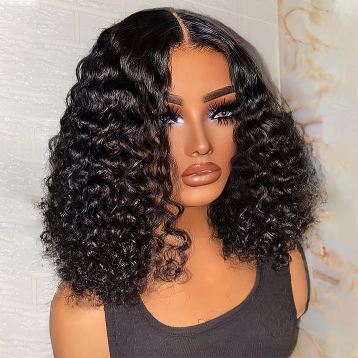Bogo Flash Sale| 14" Water Wave Lace Closure Wig + 12" Red 99J Color 13*4 Lace Front Wig - Image 3
