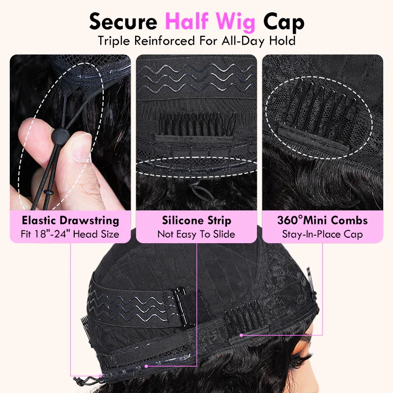 Bogo Flash Sale| Blonde Highlights Glueless 6×4 Lace Closure Wig + Kinky Straight 3-In-1 Half Wig - Image 11