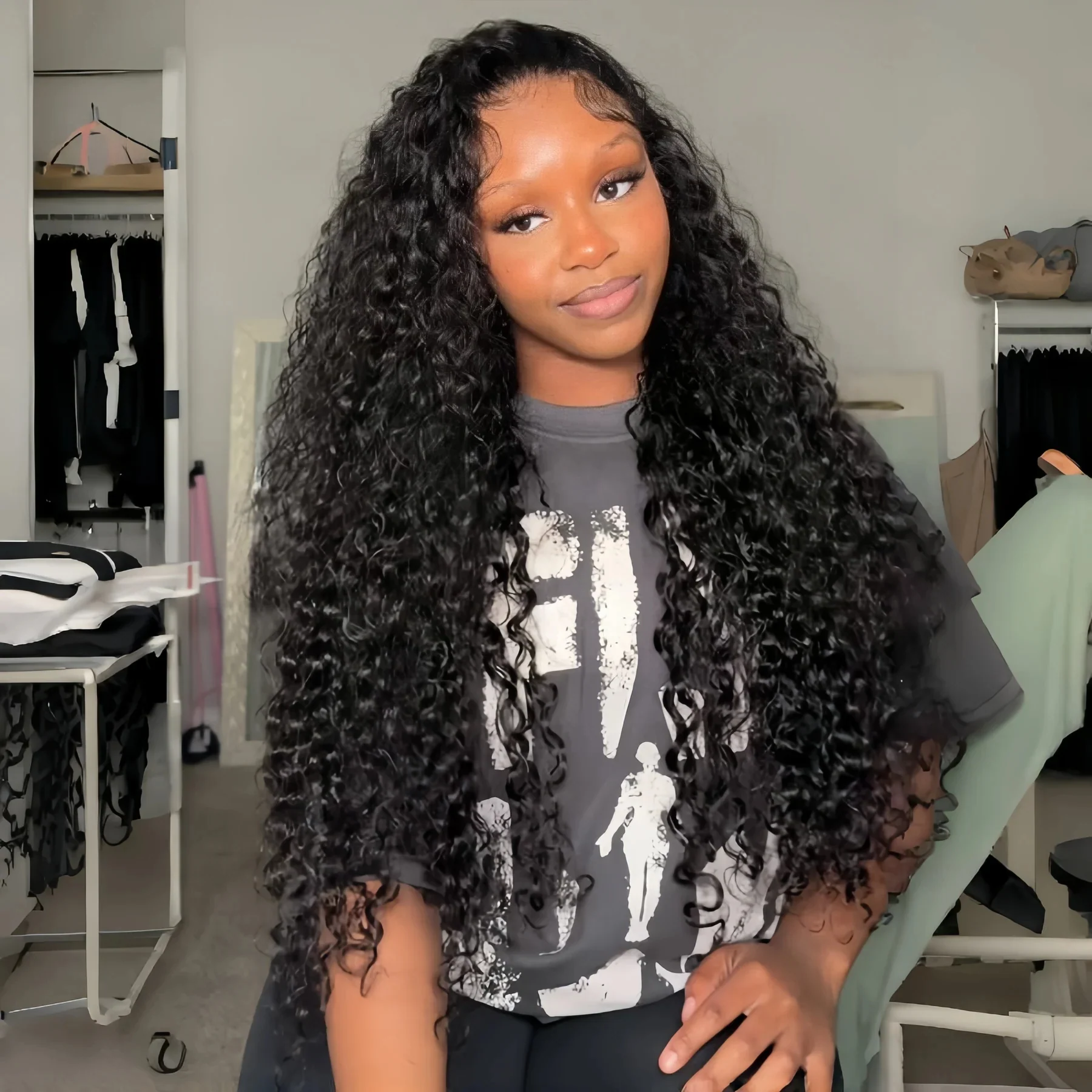 Bogo Flash Sale| Highlight Honey Blonde Mix Brown Loose Wave Glueless 7x5 HD Lace Wig + Pre Everything Long Curly Hair 13x4 Full Lace Frontal Wig - Image 6