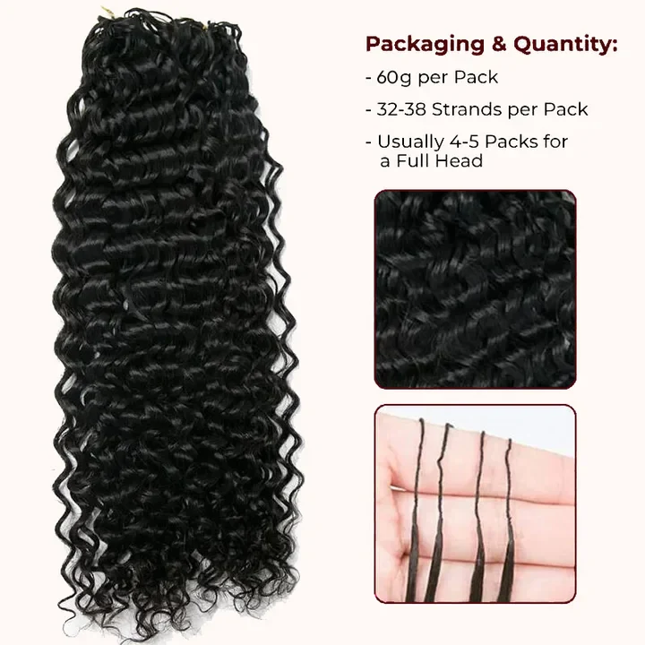 Burmese Curly Feather Crochet Human Hair for Miracle Knots Boho Braids - Image 7