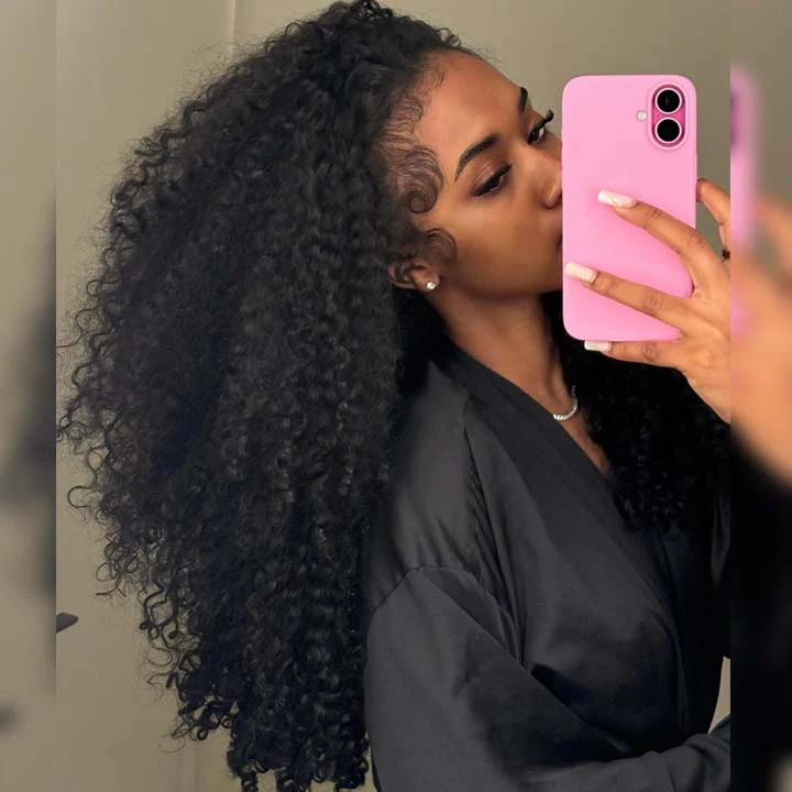 Put On & Go Glueless Flip Over Curly Half Wig Beginner Friendly Flash Sale - Image 2