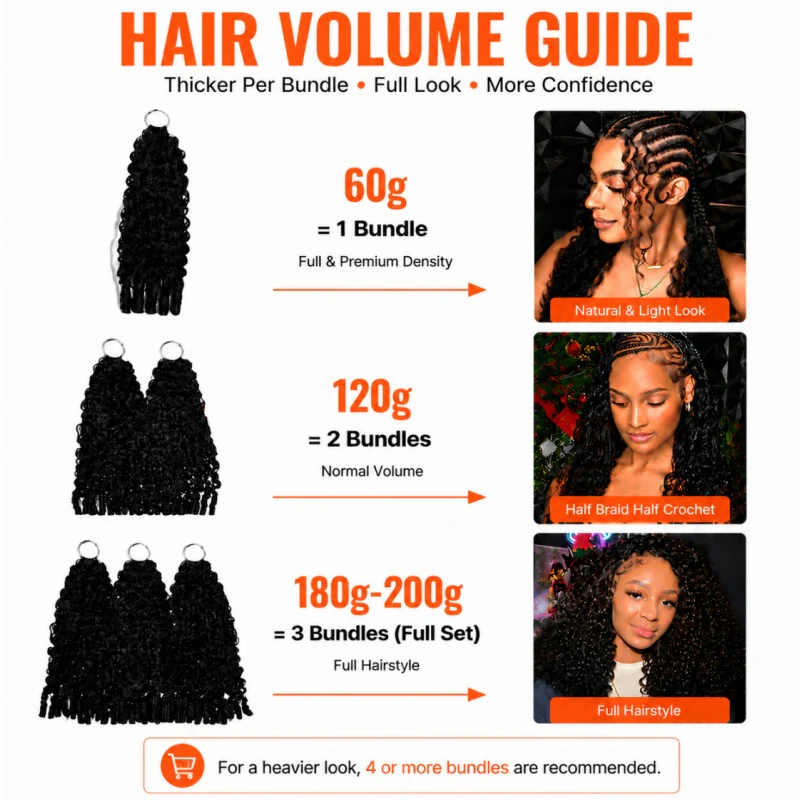 Burmese Curly Feather Crochet Human Hair for Miracle Knots Boho Braids - Image 13