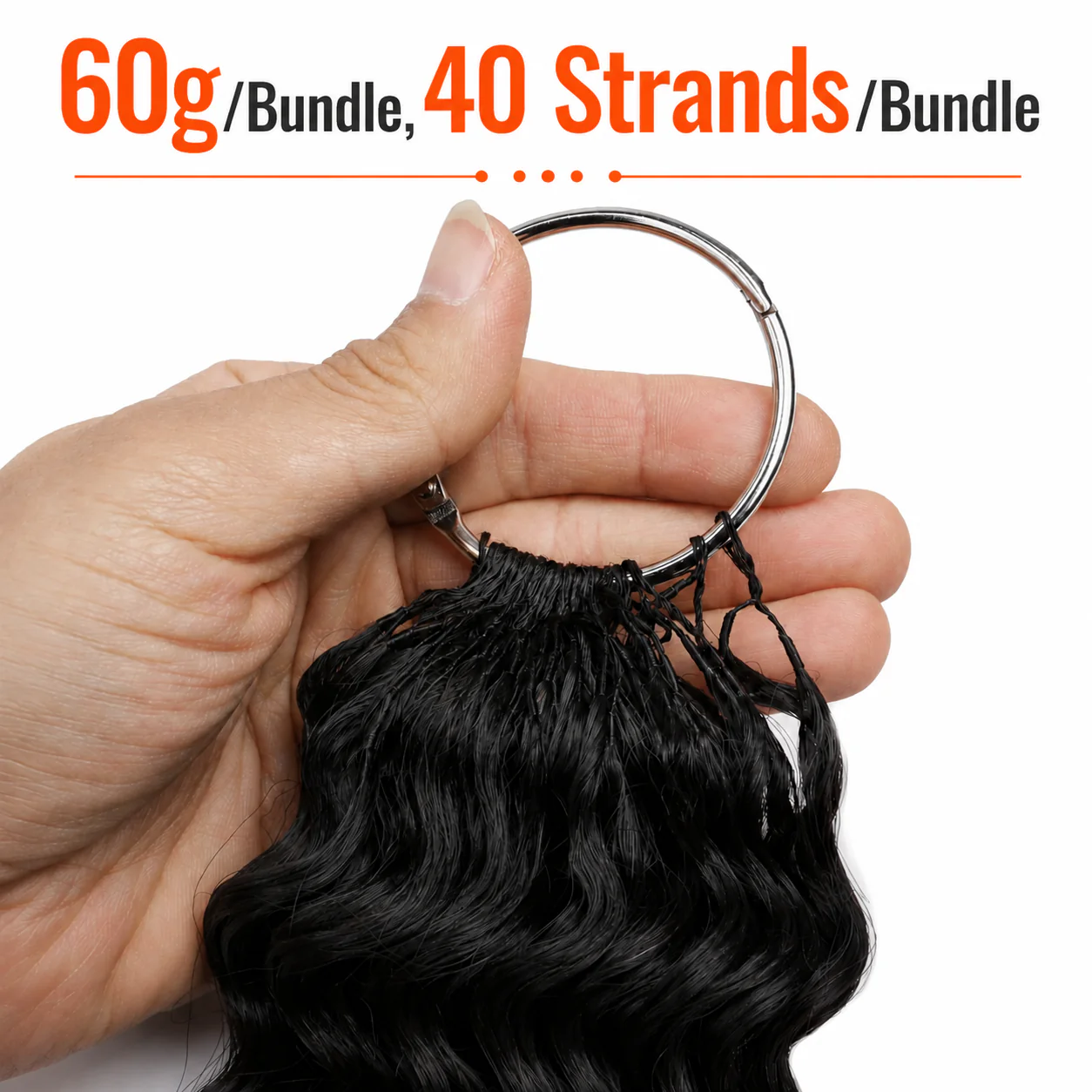 Feather Crochet Human Hair Bundles Water Wave / Body Wave for Boho Braids with Miracle Knots Flash Sale - Image 9