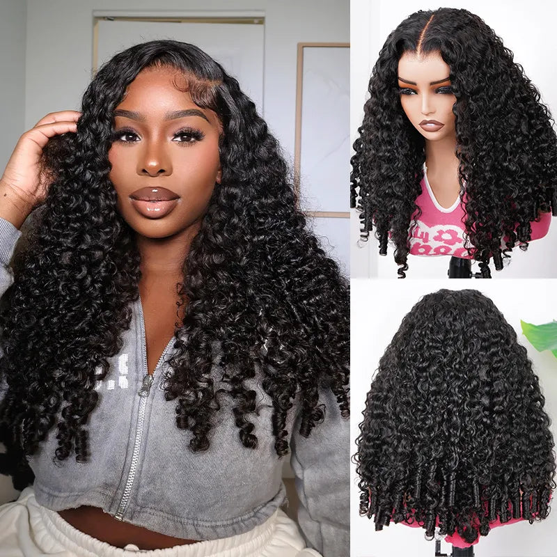 200% Double Drawn Density Burmese Curly Glueless 13x6 HD Lace Wig - Image 5