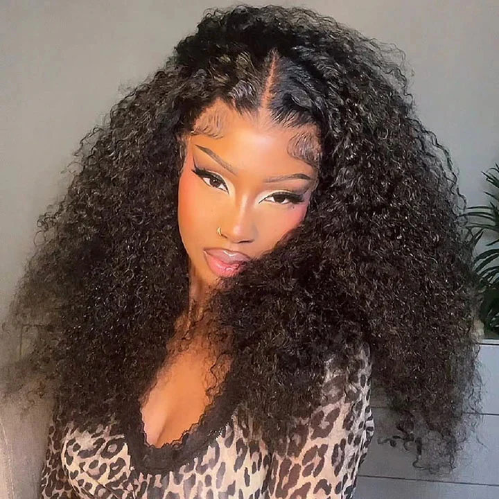 Extra 50% Off | Glueless Thick Fluffy Afro Curly Human Hair Bob Wigs 13×4/7×5 Invisible Lace Wig Flash Sale