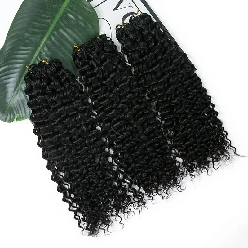 Feather Crochet Human Hair Bundles Water Wave / Body Wave for Boho Braids with Miracle Knots Flash Sale - Image 12