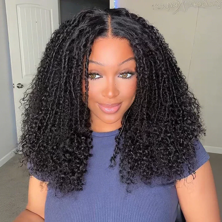 Amanda 7x5 Bohemian Curly Glueless Wig HD Lace 300% Density | Honey Blonde & Red Wine - Image 4