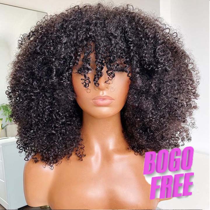 Buy 1 Get 1 Free Glueless Water Wave Reddish Brown 7x5 Lace / 13x4 Lace Front Wigs Dark Auburn Colored 250% Density Wig