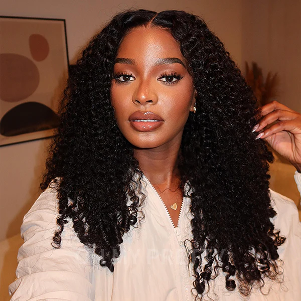 Hottest Burmese Curly Spiral Curls End Glueless Flexible Fit Drawstring Lace Wig Black Friday Flash Sale - Image 2