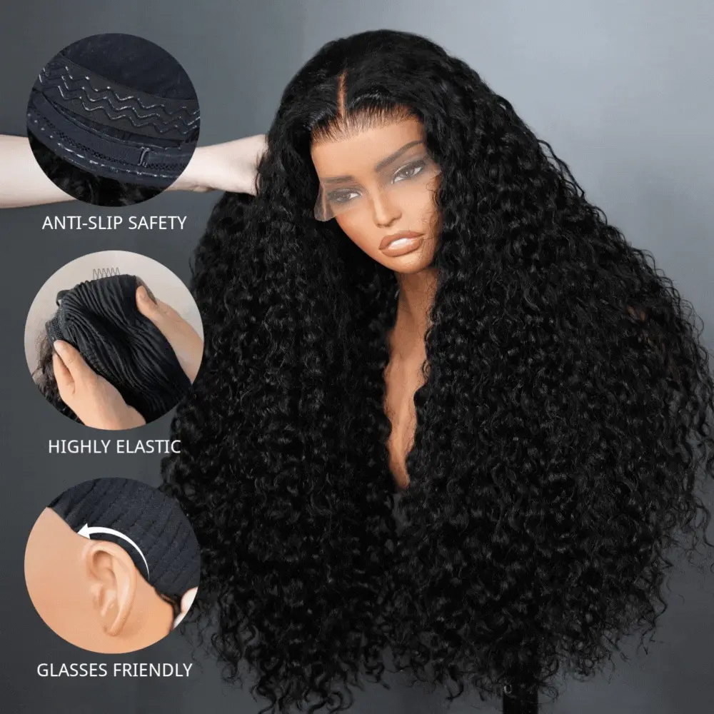 300% Density Luxury Deep Wave Virgin Human Hair HD Full Lace Front Wig Super Double Drawn Level  - Amanda Hair - Image 3