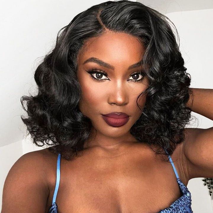 Short Loose Wave 13x4 Full Lace Front Wavy Bob Wig Flash Sale - Image 2