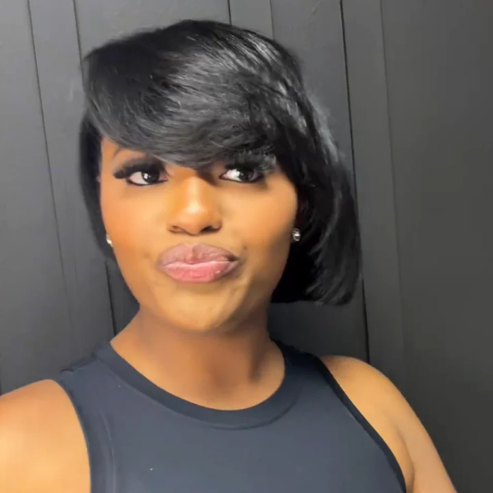 All Season Choice Glueless Short Cut Straight Bob Wig 13x4 Brazilian Hair Short Bob Lace Wigs No Code Needed Amanda Hair - Image 2