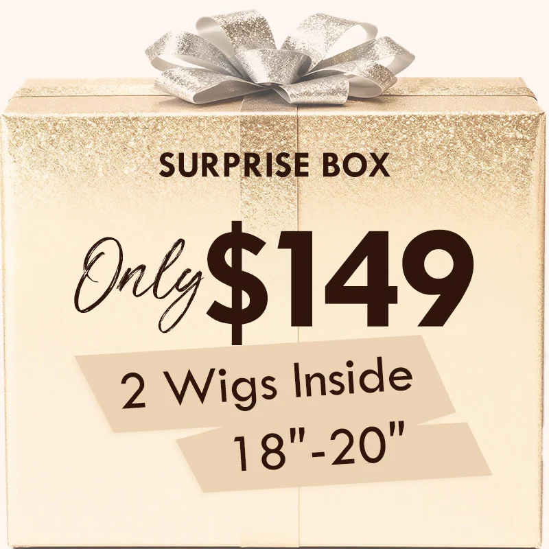 Surprise Box 2 Wigs| $149 for Value $331 Glue-Free 18"-20" Lace Wigs Flash Sale