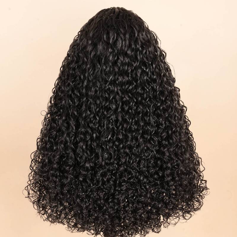 Water Wave Upgrade V Part Wig Human Hair Glueless No Leave Out  Wig Invisible Drawstring Flash Sale- Amanda Hair - Image 6