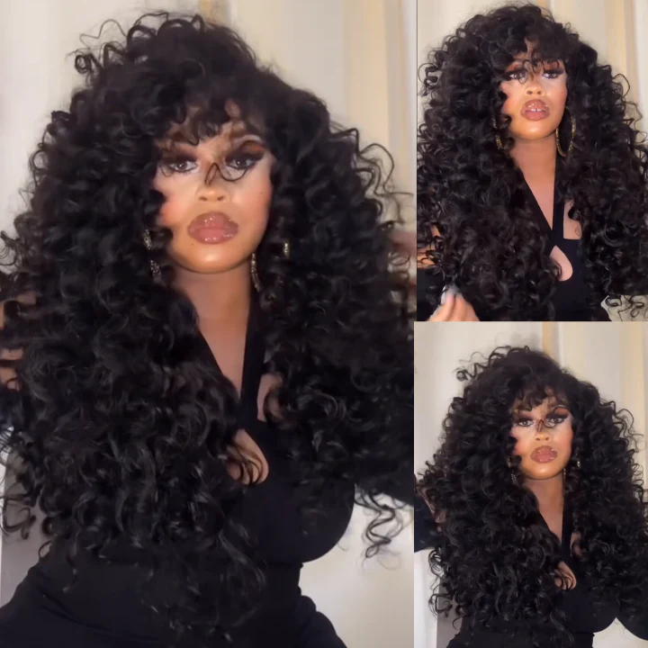 Add $0.1 for Extra Wig| Bouncy Deep Wave Glueless Lace Wig Pre Cut Lace with Natural Hairline Mini Knots Flash Sale