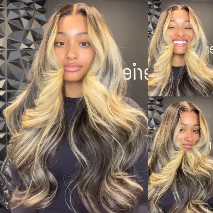 Wow $0.1 Lace Wig| Highlihgt Blonde Color Loose Wave Clear Transparent Glueless Lace Wig Flash Sale - Image 3