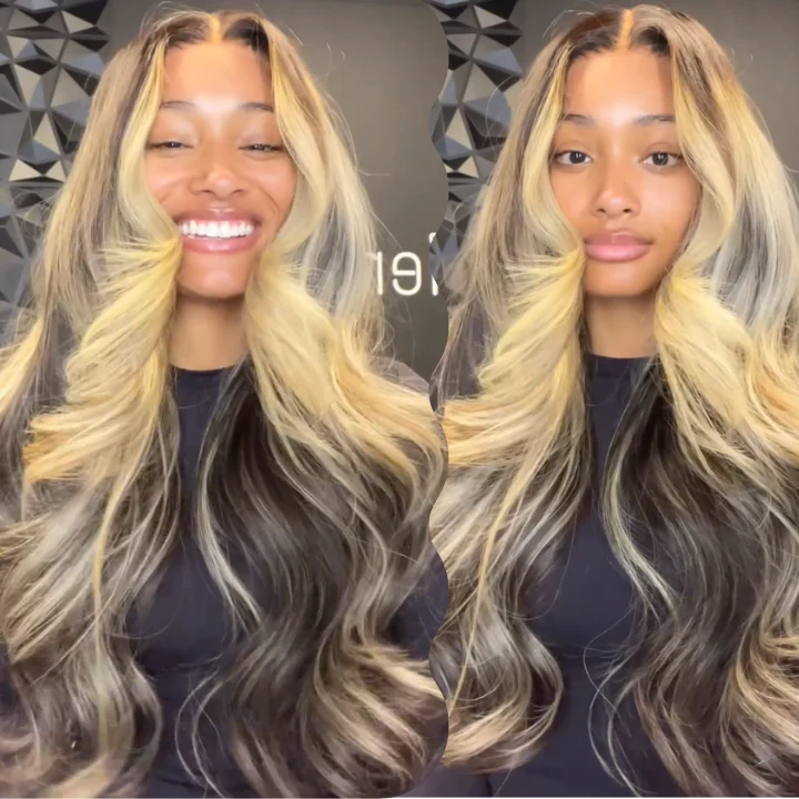 Wow $0.1 Lace Wig| Highlihgt Blonde Color Loose Wave Clear Transparent Glueless Lace Wig Flash Sale - Image 4